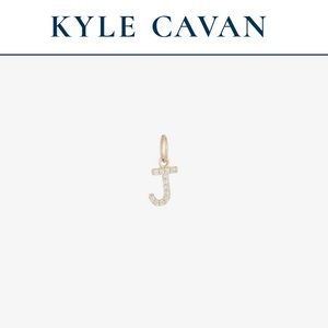 Kyle Cavan Diamond Letters - J Charm, 14k Gold